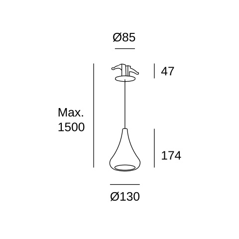 Подвесной светильник LEDS C4 Cherry A, 00-5977-14-14, белый, 3000 K, 10.2 Вт