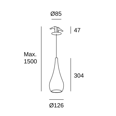 Подвесной светильник LEDS C4 Cherry C, 00-5979-14-14, белый, 3000 K, 10.2 Вт