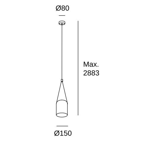 Подвесной светильник LEDS C4 Configurator, 00-7388-05-05, черный, 15 Вт