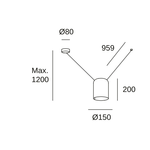 Подвесной светильник LEDS C4 Configurator, 00-7392-05-14, белый, 15 Вт