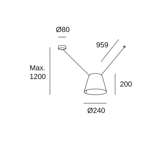 Подвесной светильник LEDS C4 Configurator, 00-7393-05-05, черный, 15 Вт