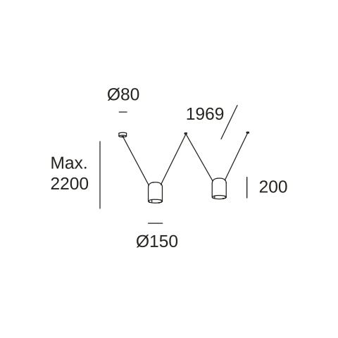 Подвесной светильник LEDS C4 Configurator, 00-7394-05-14, белый, 30 Вт