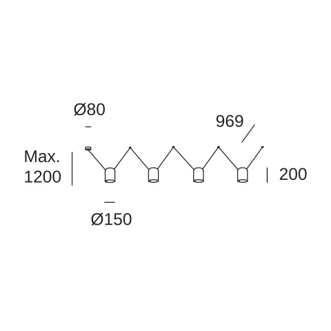 Подвесной светильник LEDS C4 Configurator, 00-7404-05-14, белый, 60 Вт