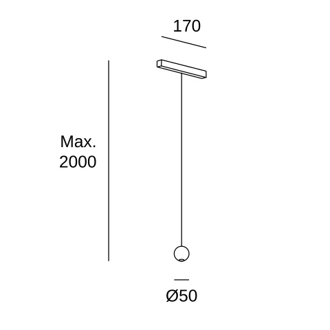 Подвесной светильник LEDS C4 Punto, 00-7907-14-00, белый, 3000 K, 5 Вт