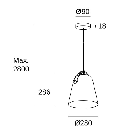 Подвесной светильник LEDS C4 Napa Big, 00-7993-05-DN, черный, 15 Вт