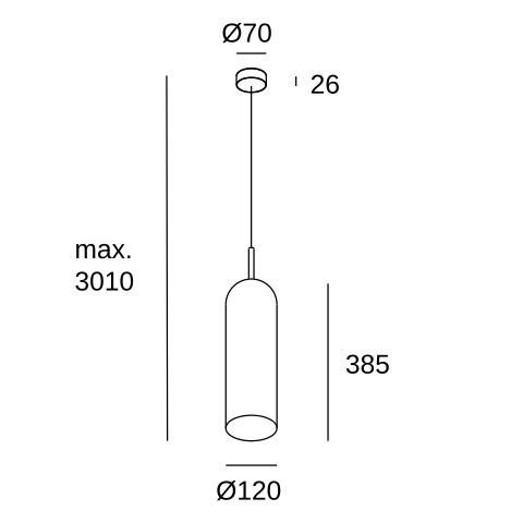 Подвесной светильник LEDS C4 Glam, 00-8108-DN-12, матовый золотой, 9 Вт