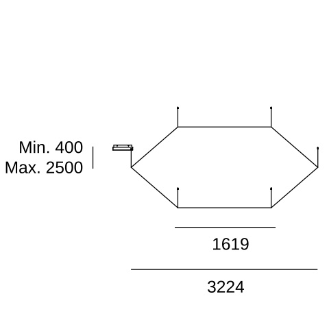 Подвесной светильник LEDS C4 Tubs Modular Hexagonal, 00-8278-05-M1, черный, 3000 K