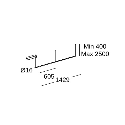 Подвесной светильник LEDS C4 Configurator, 00-8292-05-M1, черный, 3000 K, 32.8 Вт