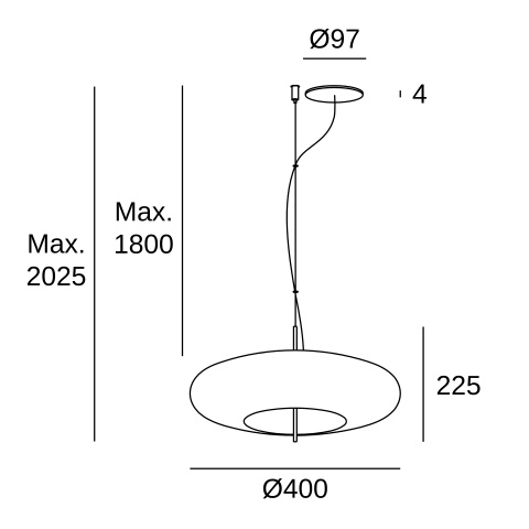 Встраиваемый подвесной светильник LEDS C4 Plat, 00-8405-05-08, черный, SW 2700-3000-4000 K, 13 Вт