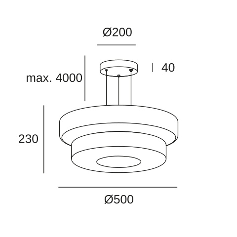 Подвесной светильник LEDS C4 Strata 2 Bodies, 00-8444-05-12, черный, 33 Вт