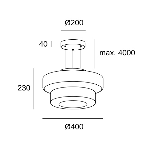 Подвесной светильник LEDS C4 Strata 2 Bodies, 00-8448-05-08, черный, 33 Вт