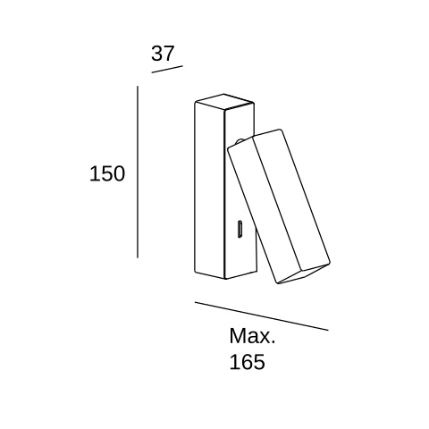 Настенная лампа LEDS C4 Hall Surface, 05-1940-BW-BW, белый, 3000 K, 5 Вт
