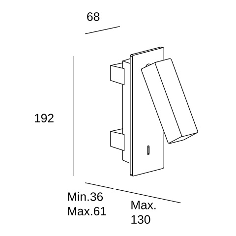 Лампа LEDS C4 Hall, 05-4787-81-81, Satin никель, 3000 K, 3 Вт