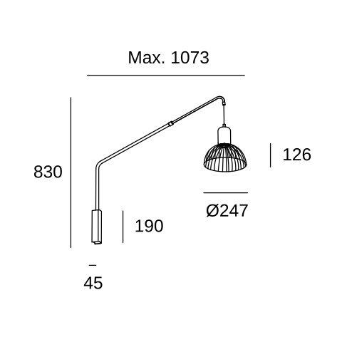 Настенный светильник LEDS C4 Contrast, 05-6415-93-F5, Light дерево, 15 Вт