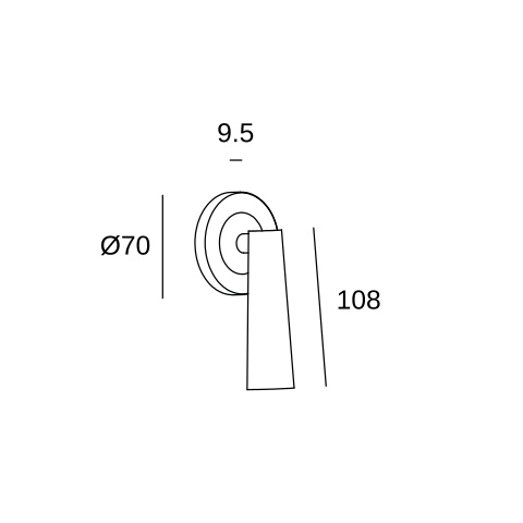 Настенная лампа LEDS C4 Gamma Mini, 05-6428-81-DN, Satin никель, 2700 K, 3.6 Вт