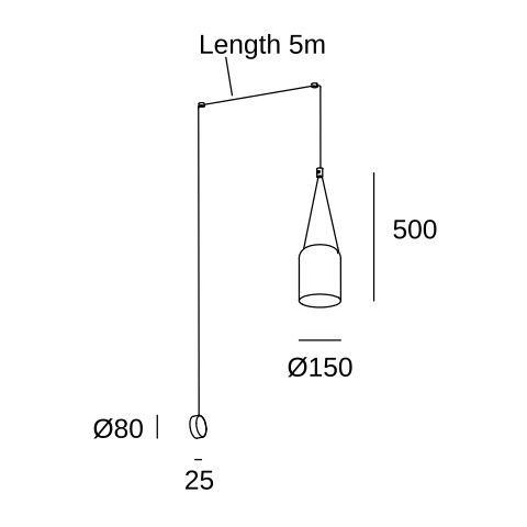 Подвесной светильник LEDS C4 Configurator, 05-7388-05-05, черный, 15 Вт