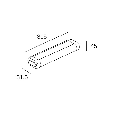 Настенный светильник LEDS C4 Toi Small, 05-7830-21-M1, хром, 3000 K, 8.7 Вт