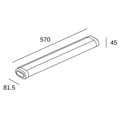 Настенный LED-светильник LEDS C4 Toi Medium, 05-7832-60-M1, черный, 3000 K, 15.3 Вт