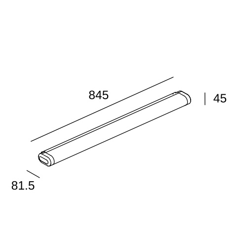 Настенный светильник LEDS C4 Toi Big, 05-7834-21-M1, хром, 3000 K, 23.4 Вт