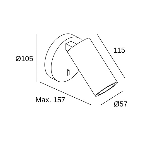 Настенный спот LEDS C4 Simply, 05-7982-14-14, белый, 8 Вт