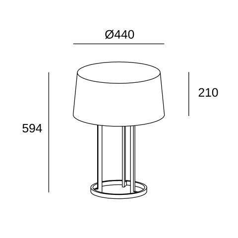 Настольная лампа LEDS C4 Premium, 10-5076-01-H13W, 45 Вт