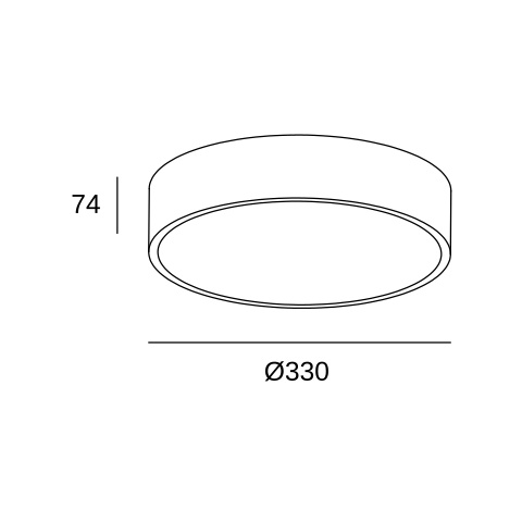 Потолочный светильник LEDS C4 Caprice, 15-6197-DL-M1, золотой, SW 2700-3000-4000 K, 32 Вт