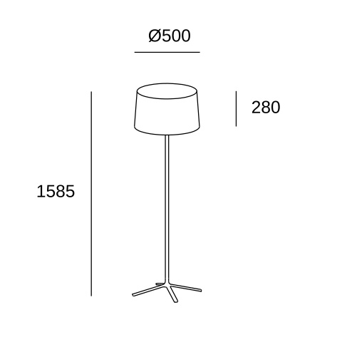 Торшер LEDS C4 Hall, 25-1940-05-H13W, 45 Вт