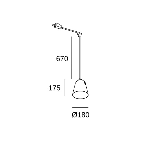 Подвесной светильник LEDS C4 Napa Small for Deltatrack, 71-8489-EM-EM, Stone серый, 15 Вт