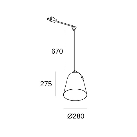 Подвесной светильник LEDS C4 Napa Big for Deltatrack, 71-8491-05-DN, черный, 15 Вт