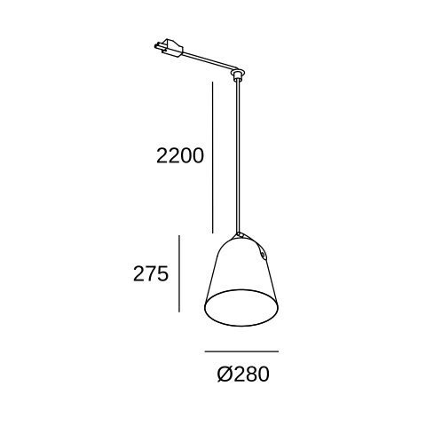 Подвесной светильник LEDS C4 Napa Big for Deltatrack, 71-8492-05-DN, черный, 15 Вт
