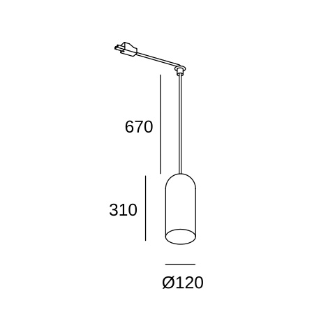Подвесной светильник LEDS C4 Glam for Deltatrack, 71-8493-DN-14, матовый золотой, 9 Вт