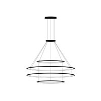 Подвесная люстра LEDS C4 Circular Inward 4 Rings, CD4J-00X9AZRU05, черный, 4000 K, 211.9 Вт