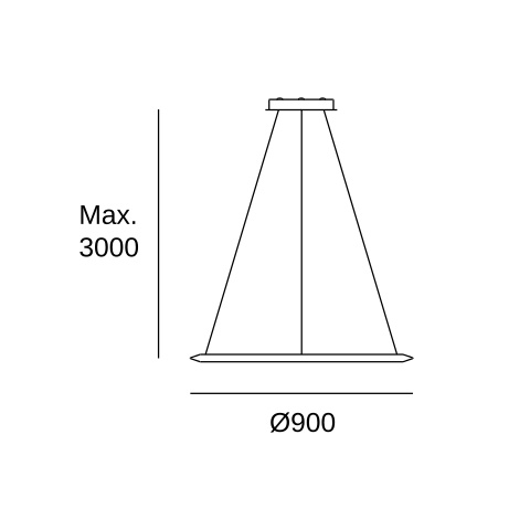 Подвесной светильник LEDS C4 Circular Inward Surface, CD4K-00V9AZOU05, черный, 2700 K, 52 Вт