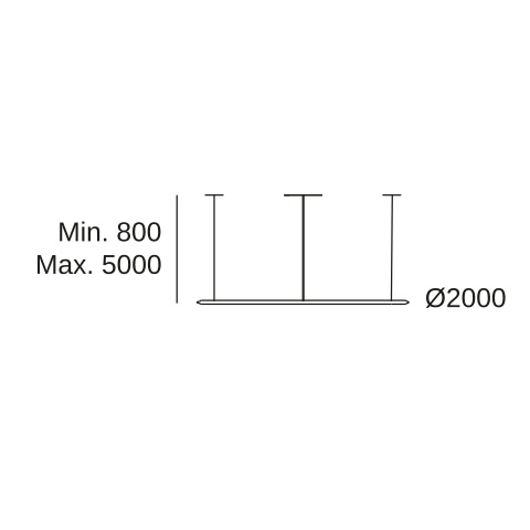 Подвесной светильник LEDS C4 Circular Inward, CD5C-00W9AZRUEF, золотой, 3000 K, 118.5 Вт