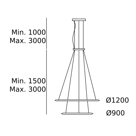 Подвесной светильник LEDS C4 Circular Outward 2 Rings, CF4M-00X9AZOU14, белый, 4000 K, 116 Вт