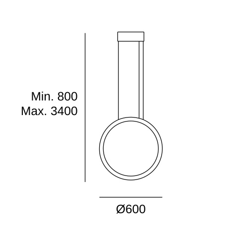 Подвесной светильник LEDS C4 Circular Vertical Side Surface, CP4A-00X9AZRU14, белый, 4000 K, 38 Вт