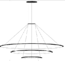 Подвесная люстра LEDS C4 Circular Downward 3 Rings, CS4L-00A9AZDU14, белый, 2400 K, 150 Вт