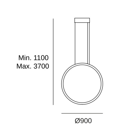 Подвесной кольцевой светильник LEDS C4 Circular Vertical Inward Surface, CV4K-00W9AZDU14, белый, 3000 K, 52 Вт