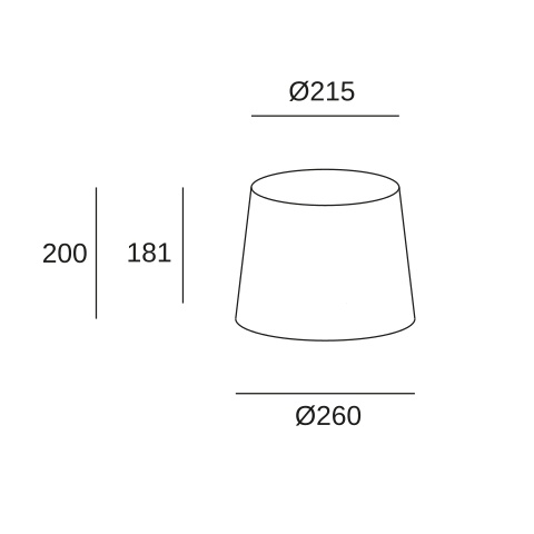Абажур LEDS C4 Shade Round, PAN-161-14