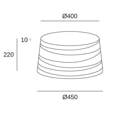 Абажур LEDS C4 Shade round horizontal wrapping, PAN-164-14