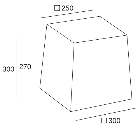 Абажур LEDS C4 Shade Square, PAN-181-14